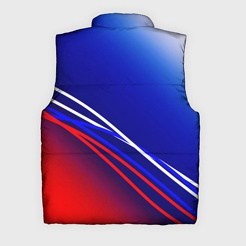 Мужской жилет Герб России и градиент бело-сине-красный / 3D-Черный – фото 2