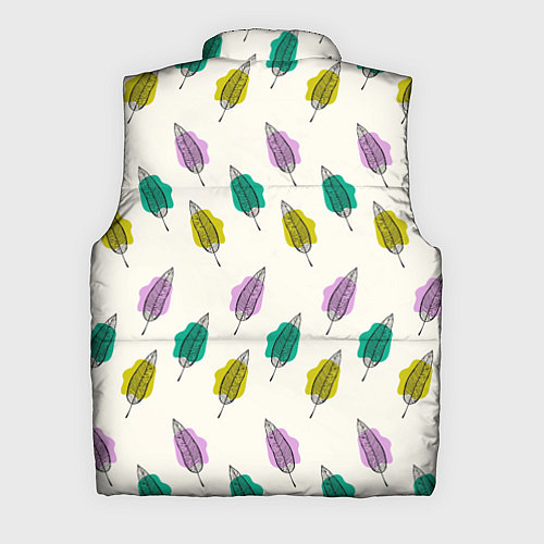 Мужской жилет Листья на пятнах / 3D-Черный – фото 2