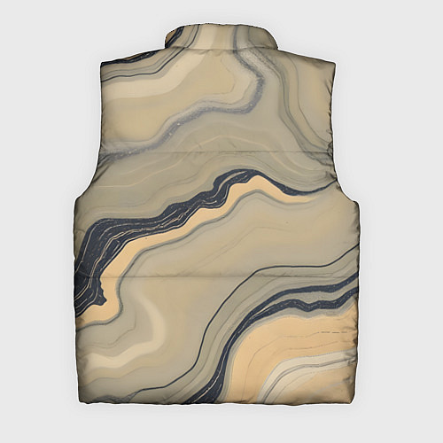 Мужской жилет Песочный мрамор / 3D-Черный – фото 2