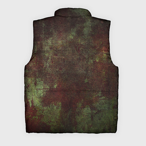 Мужской жилет Абстракция - green fabric soaked in red paint / 3D-Черный – фото 2