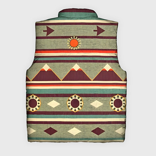 Мужской жилет Этнический мотив с горами / 3D-Черный – фото 2