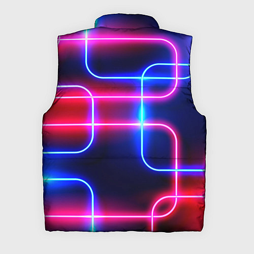 Мужской жилет Цветные светящиеся неоны / 3D-Черный – фото 2