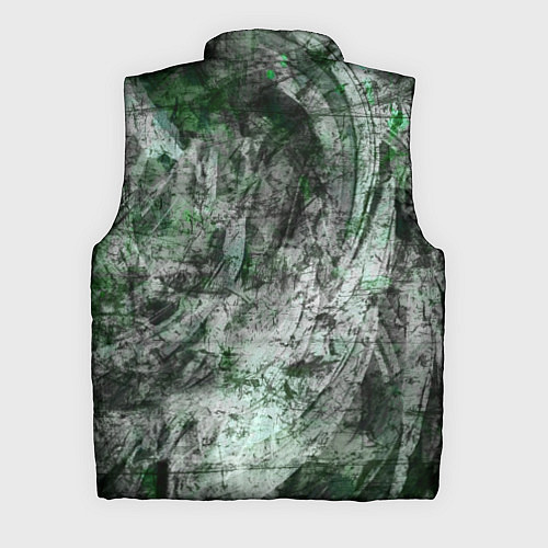 Мужской жилет Абстракция - grey emerald rock / 3D-Черный – фото 2