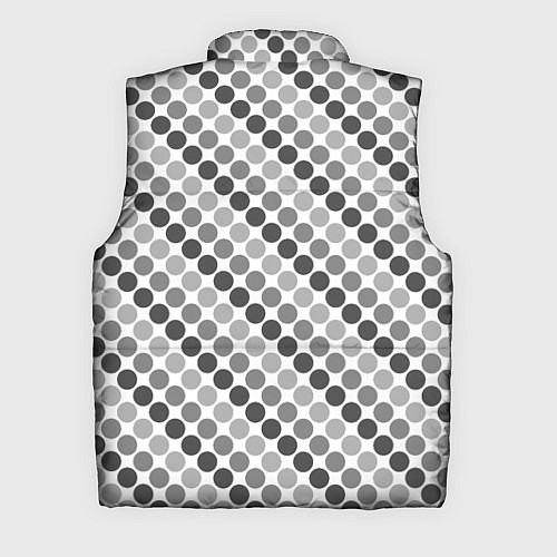 Мужской жилет Черный и серый горох на белом фоне / 3D-Черный – фото 2