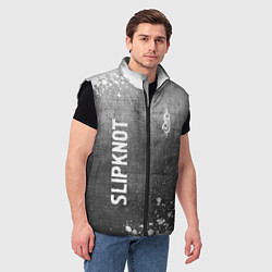 Мужской жилет Slipknot - grey gradient вертикально, цвет: 3D-черный — фото 2