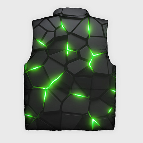 Мужской жилет Зеленая неоновая броня / 3D-Черный – фото 2