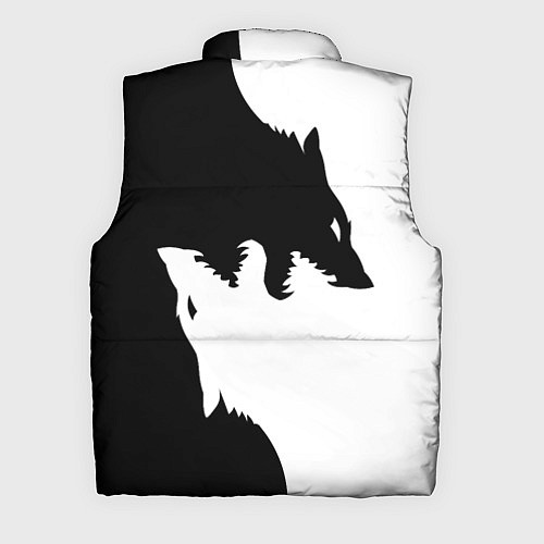 Мужской жилет Инь янь волки / 3D-Черный – фото 2