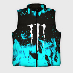 Мужской жилет Monster energy голубой огонь