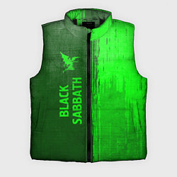 Мужской жилет Black Sabbath - green gradient по-вертикали, цвет: 3D-черный