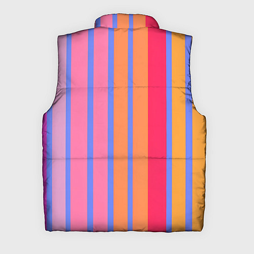 Мужской жилет Теплые цветные полосы / 3D-Черный – фото 2