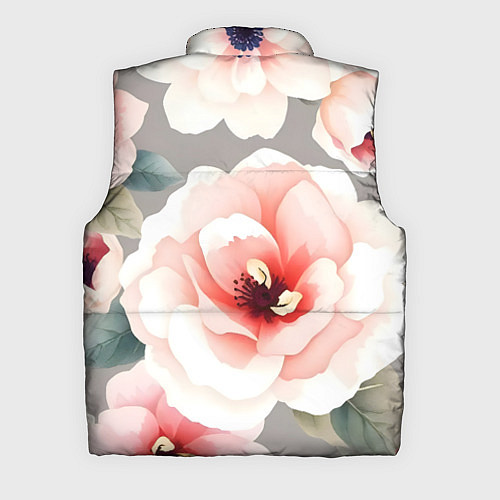 Мужской жилет Нежные цветы / 3D-Черный – фото 2