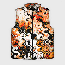 Мужской жилет Абстракция разлитые краски оранжевый