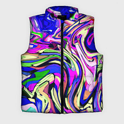 Мужской жилет Абстракция пластика синий, цвет: 3D-черный