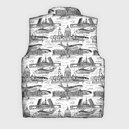 Мужской жилет Питер и корюшка / 3D-Черный – фото 2