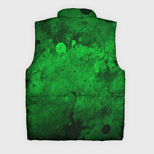 Мужской жилет Абстракция - green acid stains / 3D-Черный – фото 2