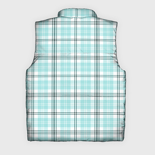 Мужской жилет Checkered light blue / 3D-Черный – фото 2