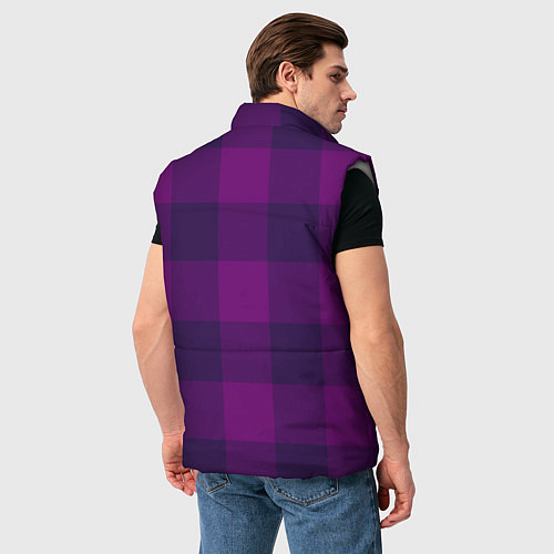 Мужской жилет Баклажан ультрафиолет / 3D-Светло-серый – фото 4