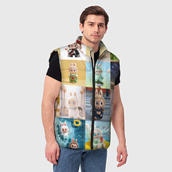 Мужской жилет Коллаж из разных лабубу, цвет: 3D-черный — фото 2