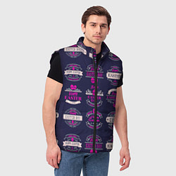 Мужской жилет Easter pink, цвет: 3D-черный — фото 2