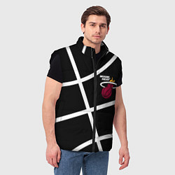 Мужской жилет Майами Хит - баскетбольный линии, цвет: 3D-черный — фото 2