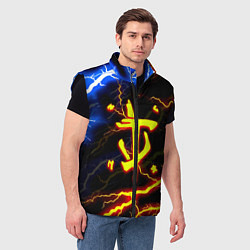 Мужской жилет Doom молнии шторм, цвет: 3D-черный — фото 2