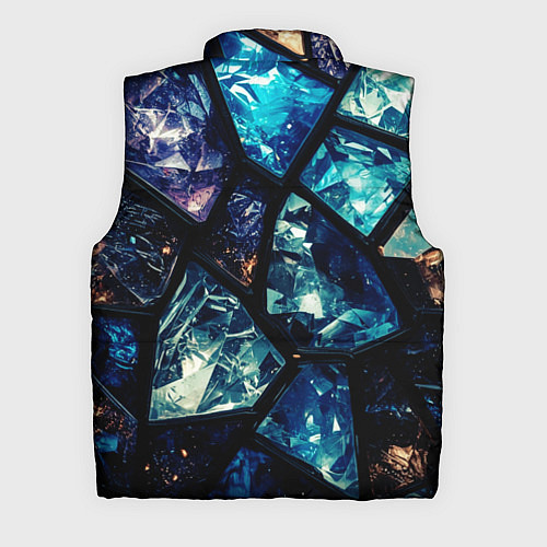 Мужской жилет Текстура драгоценных камней / 3D-Черный – фото 2