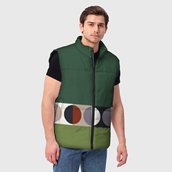 Мужской жилет Луна Малевича сосновый зеленый, цвет: 3D-черный — фото 2