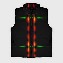 Мужской жилет Neon black green circles