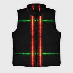 Мужской жилет Color black green red lines