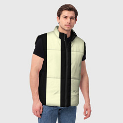 Мужской жилет Color black beige line, цвет: 3D-черный — фото 2