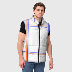 Мужской жилет Neon white orange light blue, цвет: 3D-черный — фото 2