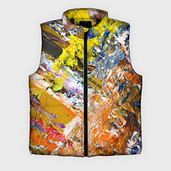 Мужской жилет Живая Абстракция: Поток Цветов и Форм в Постоянном