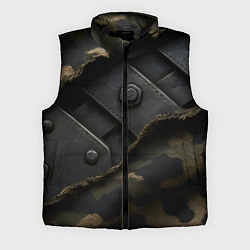 Мужской жилет Порванная камуфляжная ткань с металлом