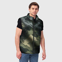 Мужской жилет Камуфляжная ткань с дымом, цвет: 3D-черный — фото 2