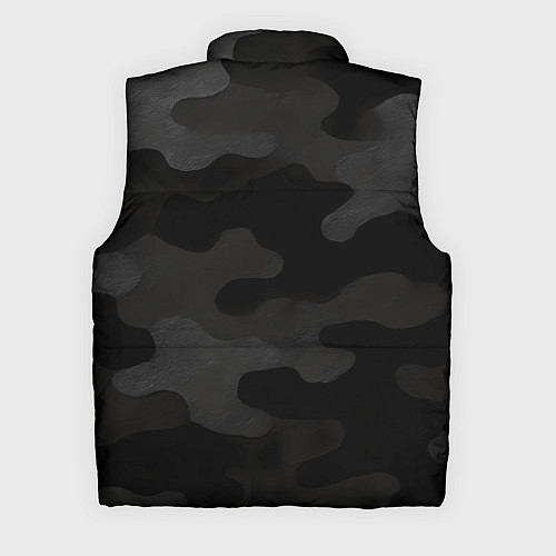 Мужской жилет Черно-серая текстура камуфляжа / 3D-Черный – фото 2