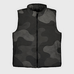 Мужской жилет Черно-серый камуфляж, цвет: 3D-черный