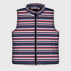 Мужской жилет Полосы сине-кораловые
