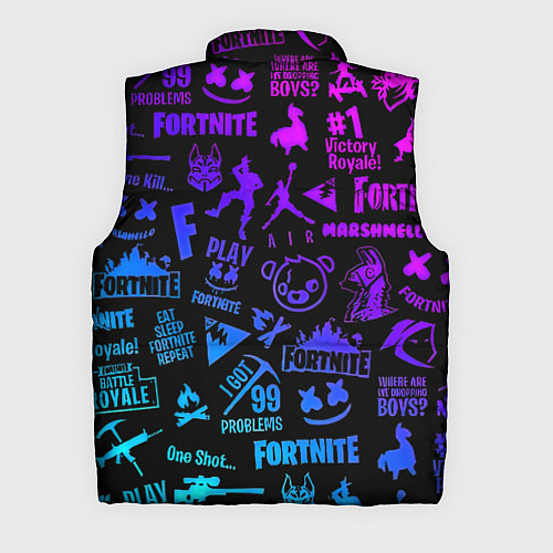 Мужской жилет Fortnite x doom neon logo / 3D-Черный – фото 2
