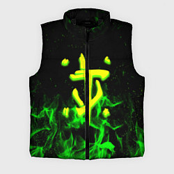 Мужской жилет Doom кислотное лого огненный, цвет: 3D-черный