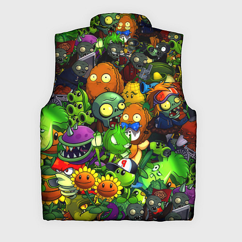 Мужской жилет Растения против зомби x Дум лого / 3D-Черный – фото 2