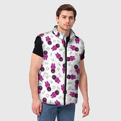 Мужской жилет Персонажи корейского сериала игра в кальмара, цвет: 3D-черный — фото 2