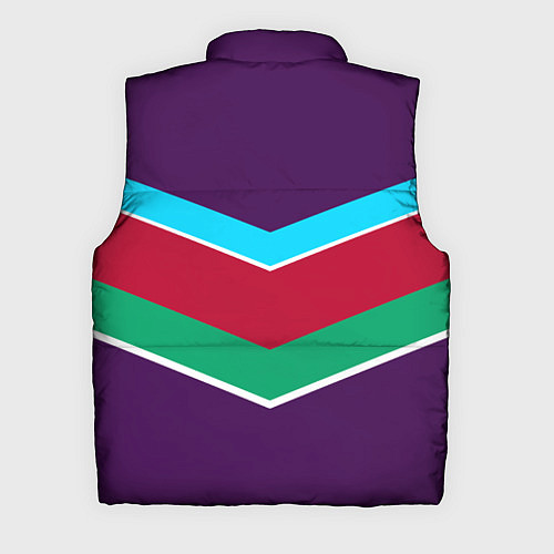 Мужской жилет Фиолетовый с полосами / 3D-Черный – фото 2