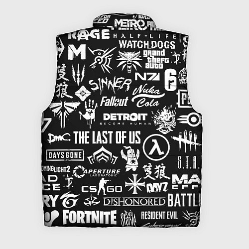 Мужской жилет Doom логотипы всех игр / 3D-Черный – фото 2