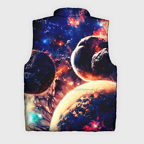 Мужской жилет Фантастический космос планеты / 3D-Черный – фото 2