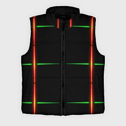 Мужской жилет Color black green orange stripes