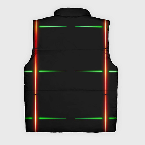 Мужской жилет Color black green orange stripes / 3D-Черный – фото 2