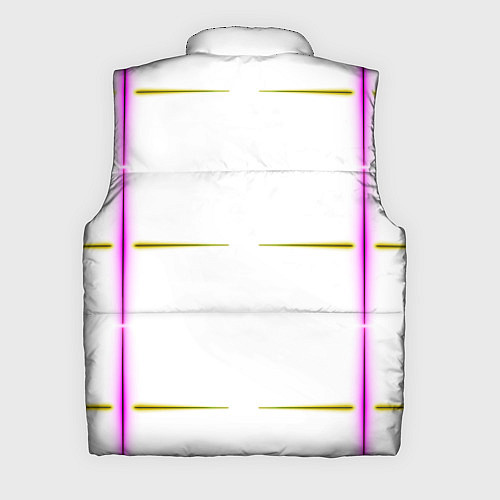 Мужской жилет Color white pink yellow stripes / 3D-Черный – фото 2