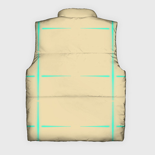 Мужской жилет Color beige green stripes / 3D-Черный – фото 2