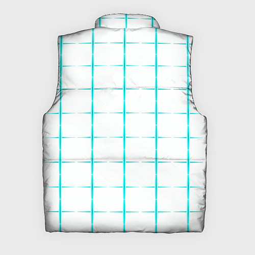 Мужской жилет Color white light blue crosses / 3D-Черный – фото 2
