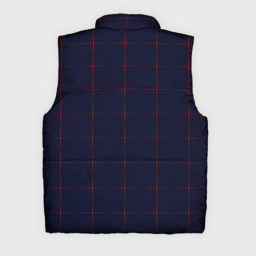 Мужской жилет Color dark blue red crosses / 3D-Черный – фото 2